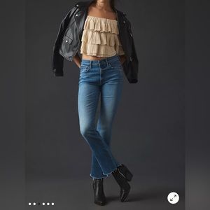 MOTHER JEANS THE INSIDER CROP STEP FRAY